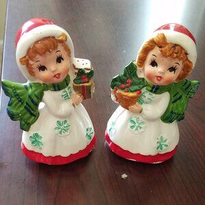 Vintage Lefton Japan Christmas Caroler figurines